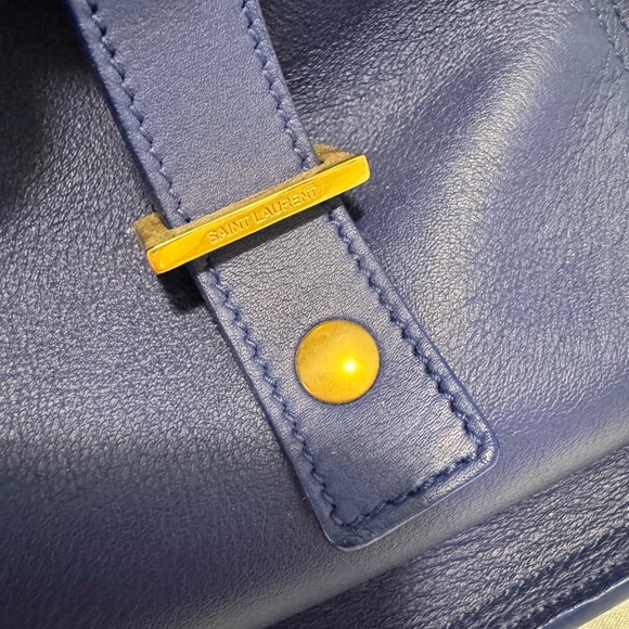 Saint Laurent Blue Small Classic Y Cabas Shoulder bag - Picture 8 of 16